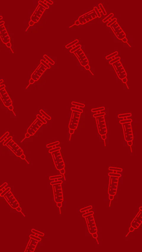 Seamless Pattern of Vintage Microphones on a Red Background. Stock Footage 325012047