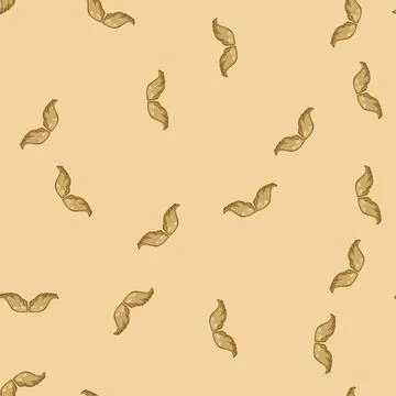 Seamless pattern vintage moustaches cartoon vector Stock Illustration