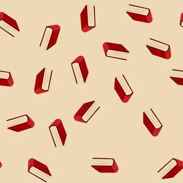 Seamless pattern vintage old book cartoon vector Illustrazione stock