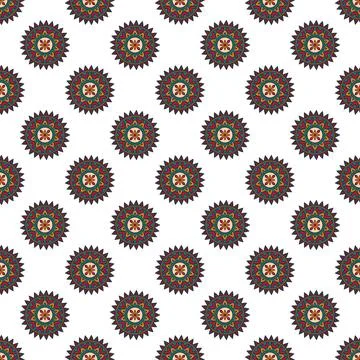 Seamless pattern vintage, paisley elements. Illustrazione stock