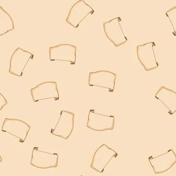 Seamless pattern vintage papyrus parchment cartoon vector Stock Illustration