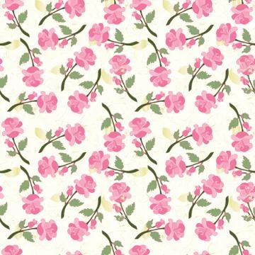 Seamless pattern with vintage roses. Stock Illustration