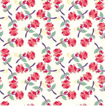 Seamless pattern with vintage roses. Stock Illustration