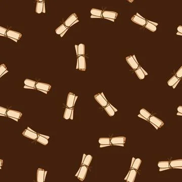 Seamless pattern vintage scroll papyrus cartoon vector 스톡 일러스트