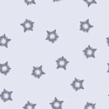 Seamless pattern vintage sheriff badge cartoon vector Stock Illustration