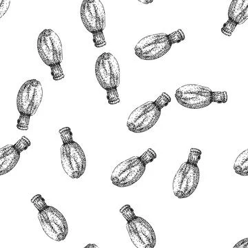 Seamless pattern Vintage style coin purse drawing for financial concepts Stock Illustration