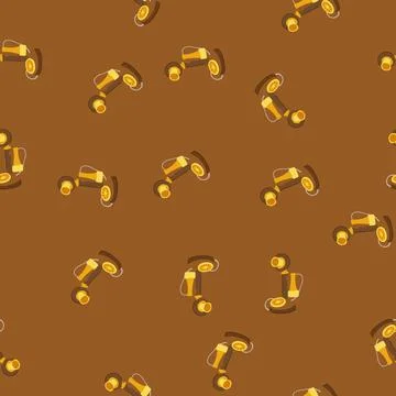 Seamless pattern vintage telephone retro cartoon vector Stock Illustration