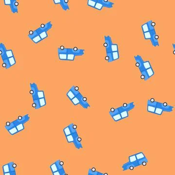 Seamless pattern vintage toy car cartoon vector 스톡 일러스트