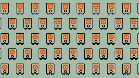 Seamless Pattern of Vintage Water Heaters. Stock Footage 325391482