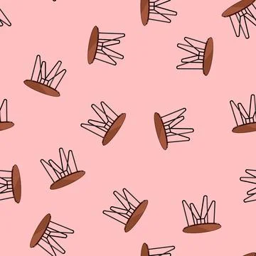 Seamless pattern vintage wooden table cartoon vector Stock Illustration