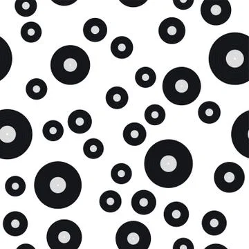 Seamless pattern of vinyl records Stock Illustration