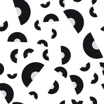 Seamless pattern of vinyl records Stock Illustration