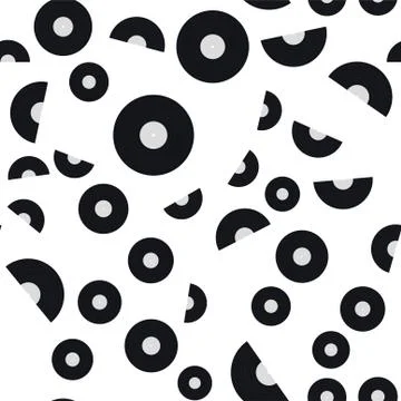 Seamless pattern of vinyl records Stock Illustration