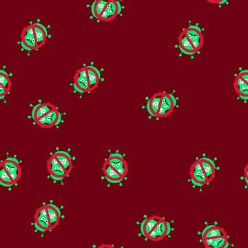 Seamless pattern virus anti bacteria cartoon vector Stock Illustration