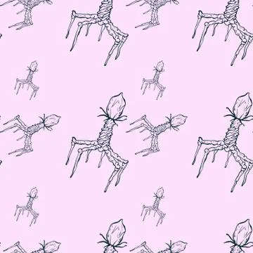 Seamless pattern with virus cells イラスト素材