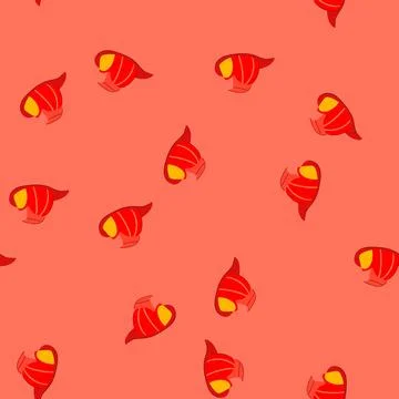 Seamless pattern visor firefighter helmet cartoon vector Stock Illustration
