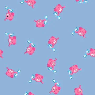 Seamless pattern visual sand timer kids cartoon vector Stock Illustration