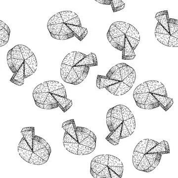 Seamless pattern visualization pie chart sketch hand drawn Stockillustratie
