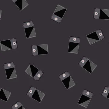 Seamless pattern voice dictaphone cartoon vector イラスト素材