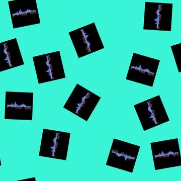 Seamless pattern voice equalizer music cartoon vector 스톡 일러스트