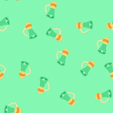 Seamless pattern voice megaphone cartoon vector Stock Illustration
