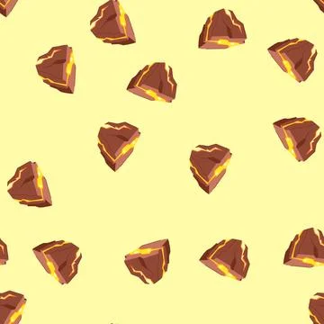 Seamless pattern volcano lava platform cartoon vector Stock Illustration
