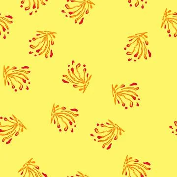Seamless pattern volcano liquid lava cartoon vector Stock Illustration