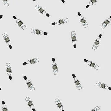 Seamless pattern volume noise level meter cartoon vector Illustrazione stock