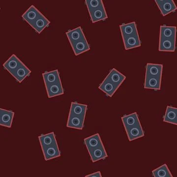 Seamless pattern volume speaker music cartoon vector Stock Illustration
