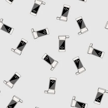 Seamless pattern volume spirometer cartoon vector Stock Illustration