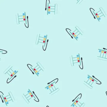 Seamless pattern volume spirometer cartoon vector Stock Illustration