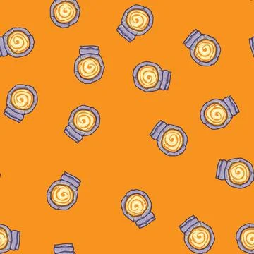 Seamless pattern vortex magic door portal cartoon vector 库存插图