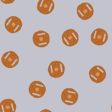 Seamless pattern wagon wheel ancient cartoon vector Stock Illustration