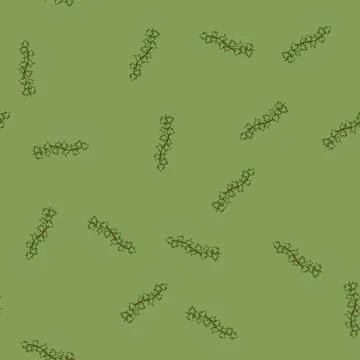 Seamless pattern wall green ivy cartoon vector Stock Illustration