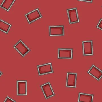 Seamless pattern wall photo frame cartoon vector Stock Illustration