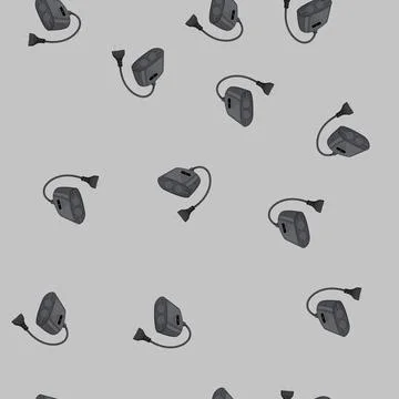 Seamless pattern wall smar plug cartoon vector Stock Illustration