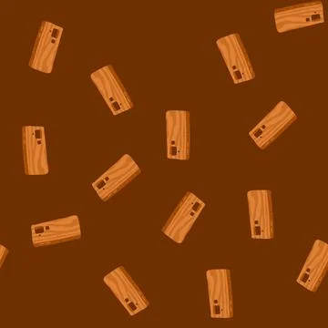 Seamless pattern walnut phone case wooden cartoon vector イラスト素材