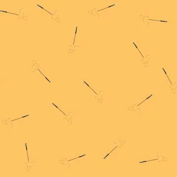 Seamless pattern wand magic stick cartoon vector Stock Illustration