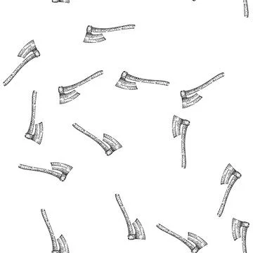 Seamless pattern war axe medieval sketch hand drawn Illustrazione stock
