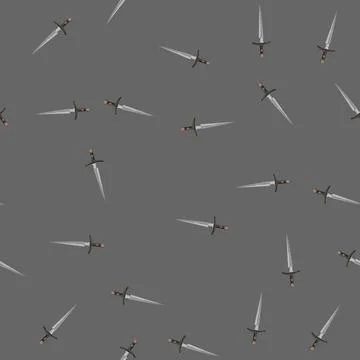 Seamless pattern war medieval weapon cartoon vector Stock Illustration