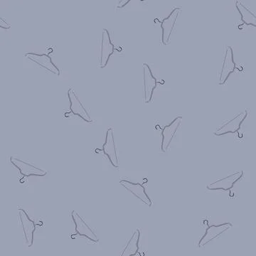 Seamless pattern wardrobe hanger clothes cartoon vector 库存插图