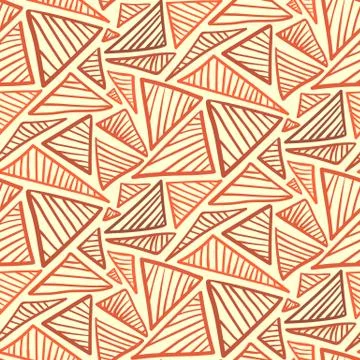 Seamless pattern with warm terra cotta triangles Stock Illustration
