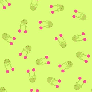 Seamless pattern warm winter hat kid cartoon vector イラスト素材