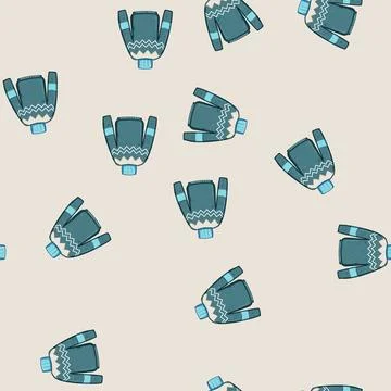 Seamless pattern warm winter sweater cozy cartoon vector イラスト素材