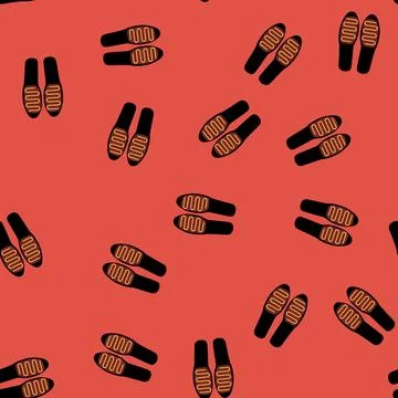 Seamless pattern warmth electric heated insoles cartoon vector 스톡 일러스트