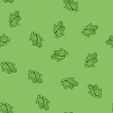Seamless pattern warmth leather gloves cartoon vector 스톡 일러스트