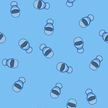 Seamless pattern warmth ski mask cartoon vector Stock Illustration