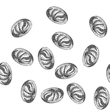 Seamless pattern wasabi green sketch hand drawn Stock Illustration
