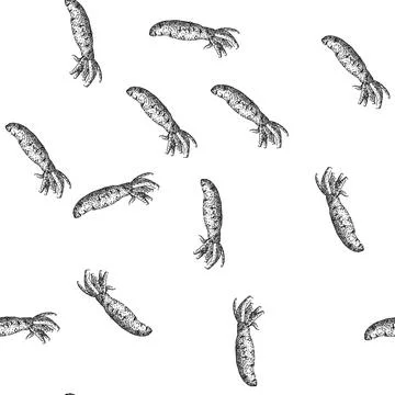 Seamless pattern wasabi root sketch hand drawn Stock Illustration