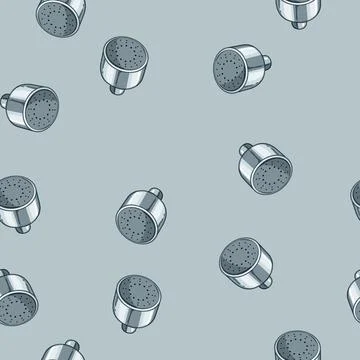 Seamless pattern wash shower head cartoon vector イラスト素材